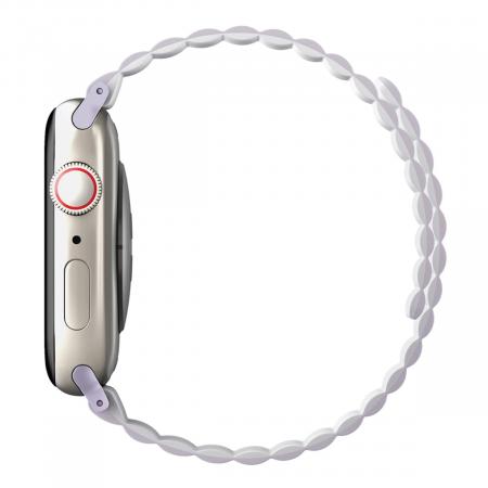 Ремешок UNIQ для Apple Watch 42/44/45/49 мм Revix reversible Magnetic (45MM-REVLILWHT) Сиреневый/Белый