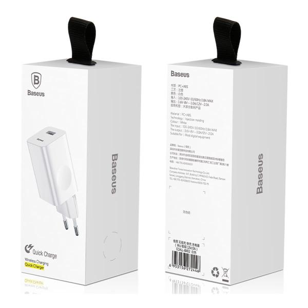 Зарядное устройство Fast Charger Baseus QC 3.0 24 Вт (CCALL-BX02), белый