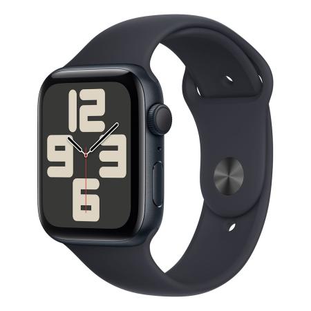 Apple Watch SE (2023), 44 мм корпус из алюминия цвета «Midnight», ремешок Sport Band размера S/M цвета «Midnight»