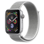 Apple Watch Series 4, 40 мм, корпус из алюминия серебристого цвета, спортивный браслет цвета «белая ракушка» Apple Watch Series 4, 40 мм, корпус из алюминия серебристого цвета, спортивный браслет цвета «белая ракушка»