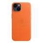 Чехол Leather Case MagSafe для Apple iPhone 14 «Orange» Чехол Leather Case MagSafe для Apple iPhone 14 «Orange»