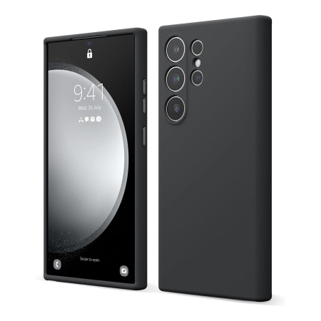 Чехол для Samsung Galaxy S24 Ultra Elago Soft silicone Liquid (EGS24SC68-BK) Black, черный Чехол для Samsung Galaxy S24 Ultra Elago Soft silicone Liquid (EGS24SC68-BK) Black, черный