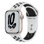 Apple Watch Nike Series 7, 41 мм корпус из алюминия цвета «сияющая звезда», спортивный ремешок Nike цвета «чистая платина/чёрный» Apple Watch Nike Series 7, 41 мм корпус из алюминия цвета «сияющая звезда», спортивный ремешок Nike цвета «чистая платина/чёрный»