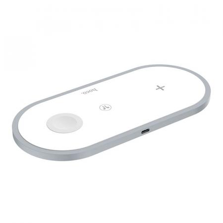 Беспроводное зарядное устройство hoco. (CW24) White, белый