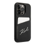 Чехол Karl Lagerfeld для iPhone 14 Pro PU with Cardslot Signature logo Hard (KLHCP14LCSSK) Черный Чехол Karl Lagerfeld для iPhone 14 Pro PU with Cardslot Signature logo Hard (KLHCP14LCSSK) Черный