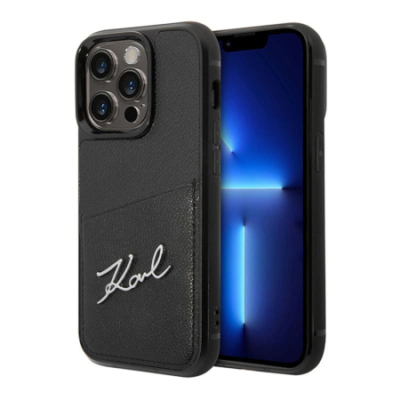 Чехол Karl Lagerfeld для iPhone 14 Pro PU with Cardslot Signature logo Hard (KLHCP14LCSSK) Черный Чехол Karl Lagerfeld для iPhone 14 Pro PU with Cardslot Signature logo Hard (KLHCP14LCSSK) Черный