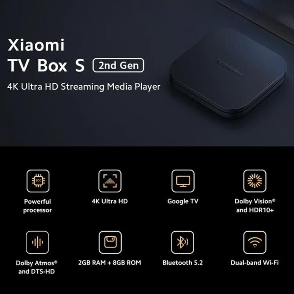 ТВ-приставка Xiaomi Mi TV Box S 2nd Gen 4K (MDZ-28-AA) Черный