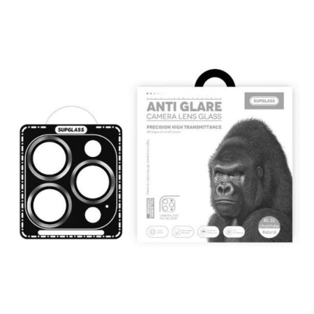 Стекло для камеры iPhone 16 Pro/16 Pro Max SUPGLASS Anti Glare Camera lens glass (XC-31) Чёрный