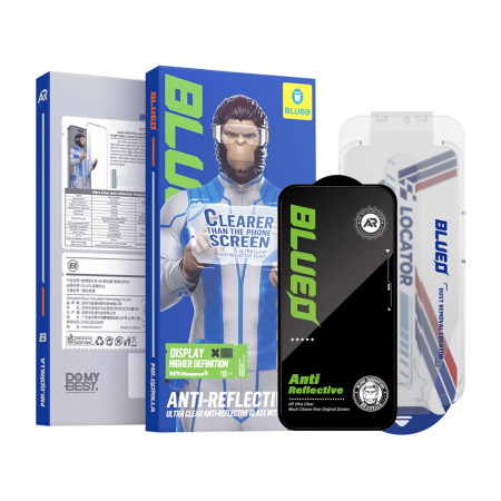 Стекло для iPhone 17 Pro/17/16 Pro BlueO Anti-reflective +installerPro (BM5841) Чёрный