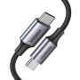 Кабель с магнитным основанием UGREEN L520 Type-C - Type-C 1м (55517) Серый