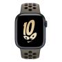 Apple Watch Nike Series 8, 41 мм корпус из алюминия цвета «Midnight», ремешок Nike Sport Band размера S/M цвета «Olive Grey/Black»