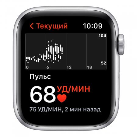 Apple Watch SE (2020), 44 мм корпус из алюминия серебристого цвета, спортивный ремешок цвета «синий омут» Apple Watch SE (2020), 44 мм корпус из алюминия серебристого цвета, спортивный ремешок цвета «синий омут»