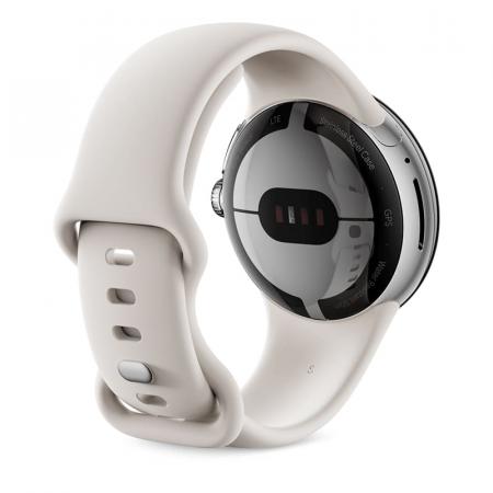 Часы Pixel Watch, 41 мм, Wi-Fi, Polished Silver/Chalk, серебристый