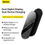 Беспроводное зарядное устройство Baseus Digital LED Display 2in1 Wireless Charger 20W с кабелем USB For type-C 3A 1m BS-W528 (WXSX010101) Black, черный Беспроводное зарядное устройство Baseus Digital LED Display 2in1 Wireless Charger 20W с кабелем USB For type-C 3A 1m BS-W528 (WXSX010101) Black, черный