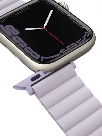 Ремешок UNIQ для Apple Watch 42/44/45/49 мм Revix reversible Magnetic (45MM-REVLILWHT) Сиреневый/Белый