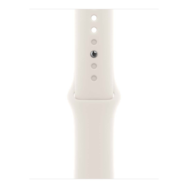 Apple Watch Series 11, 46 мм корпус из алюминия цвета «Space Gray», ремешок Sport Band размера M/L цвета «Starlight»