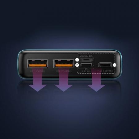 Аккумулятор Baseus Adaman Metal PD3.0+QC3.0 20000mAh PPAD070101 (PPADM20S) Черный