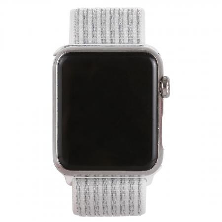 Нейлоновый ремешок Fashion Nylon Velero Band для Apple Watch 38/40 мм Light Grey, светло-серый