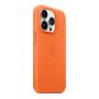 Чехол Leather Case MagSafe для Apple iPhone 14 Pro «Orange»