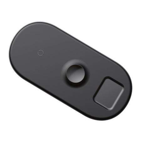 Беспроводное зарядное устройство Baseus Smart 3в1 (WX3IN1-01) Black, черный Беспроводное зарядное устройство Baseus Smart 3в1 (WX3IN1-01) Black, черный