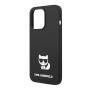 Чехол Karl Lagerfeld для iPhone 14 Pro Max Liquid silicone Choupette body Hard (KLHCP14XSLCTBK) Черный