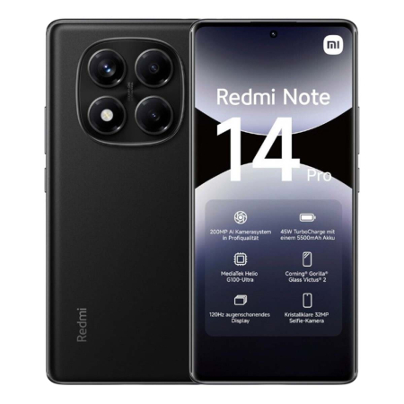 Xiaomi Redmi Note 14 Pro 8/128Gb Midnight Black, чёрный