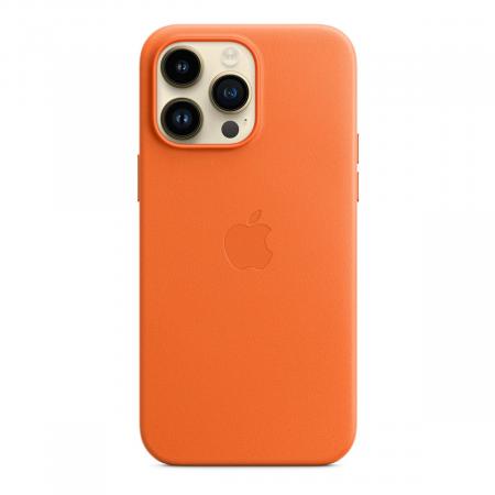 Чехол Leather Case MagSafe для Apple iPhone 14 Pro Max «Orange»