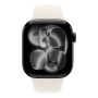 Apple Watch Series 11, 46 мм корпус из алюминия цвета «Jet Black», ремешок Sport Band размера S/M цвета «Light Blush»