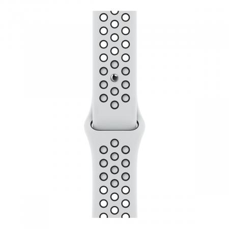 Apple Watch Nike Series 7, 45 мм корпус из алюминия цвета «сияющая звезда», спортивный ремешок Nike цвета «чистая платина/чёрный» Apple Watch Nike Series 7, 45 мм корпус из алюминия цвета «сияющая звезда», спортивный ремешок Nike цвета «чистая платина/чёрный»