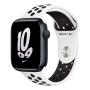 Apple Watch Nike Series 8, 45 мм корпус из алюминия цвета «Midnight», ремешок Nike Sport Band размера S/M цвета «Summit White/Black» Apple Watch Nike Series 8, 45 мм корпус из алюминия цвета «Midnight», ремешок Nike Sport Band размера S/M цвета «Summit White/Black»