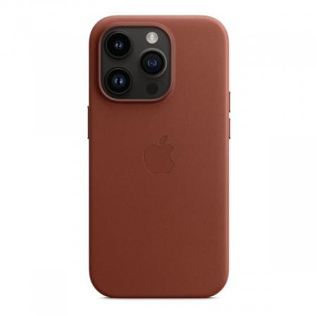Чехол Leather Case MagSafe для Apple iPhone 14 Pro «Umber»