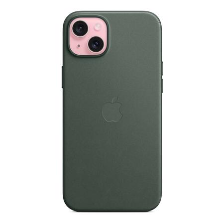 Чехол FineWoven Case для Apple iPhone 15 Plus с MagSafe Evergreen, зеленый