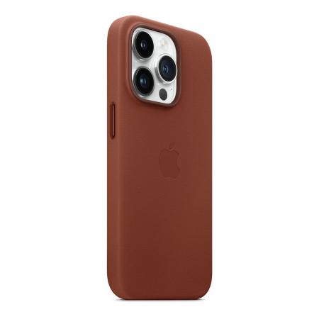 Чехол Leather Case MagSafe для Apple iPhone 14 Pro «Umber»