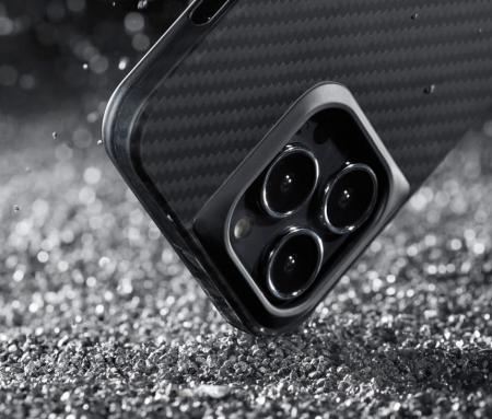 Противоударный чехол для iPhone 14 Pro Pitaka MagEZ Pro 3 кевлар (арамид) (KI1401PP) Черно-серый