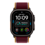 Apple Watch Ultra 4, 49 мм корпус из титана цвета «Black», ремешок Trail Loop цвета «Burgundy» размера S/M