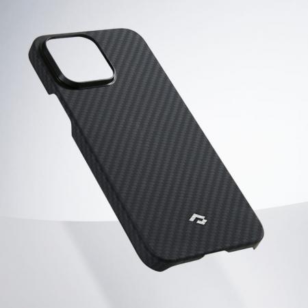 Чехол для iPhone 14 Pro Pitaka MagEZ Case 3 кевлар (арамид) (KI1401P) Черно-серый Чехол для iPhone 14 Pro Pitaka MagEZ Case 3 кевлар (арамид) (KI1401P) Черно-серый