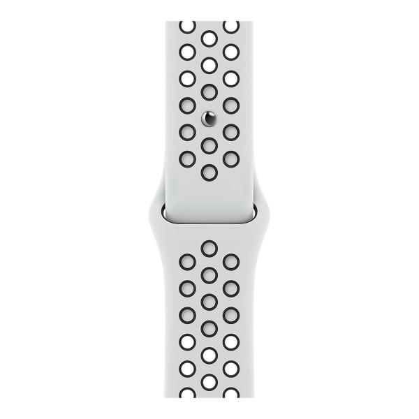 Apple Watch Nike Series 7, 41 мм корпус из алюминия цвета «сияющая звезда», спортивный ремешок Nike цвета «чистая платина/чёрный» Apple Watch Nike Series 7, 41 мм корпус из алюминия цвета «сияющая звезда», спортивный ремешок Nike цвета «чистая платина/чёрный»