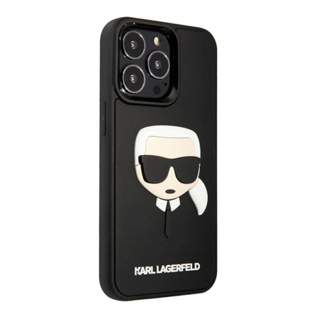 Чехол Karl Lagerfeld для iPhone 14 Pro 3D Rubber Karl's head Hard (KLHCP14LKH3DBK) Черный