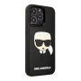 Чехол Karl Lagerfeld для iPhone 14 Pro 3D Rubber Karl's head Hard (KLHCP14LKH3DBK) Черный