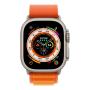 Apple Watch Ultra, 49 мм корпус из титана цвета «Natural», ремешок Alpine Loop размера S цвета «Orange»