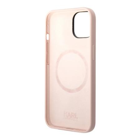 Чехол Karl Lagerfeld для iPhone 14 с MagSafe Liquid silicone Karl's head Hard (KLHMP14SSLKHLP) Розовый