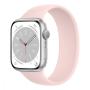 Apple Watch Series 8, 45 мм корпус из алюминия цвета «Silver», ремешок Solo Loop цвета «Chalk Pink»