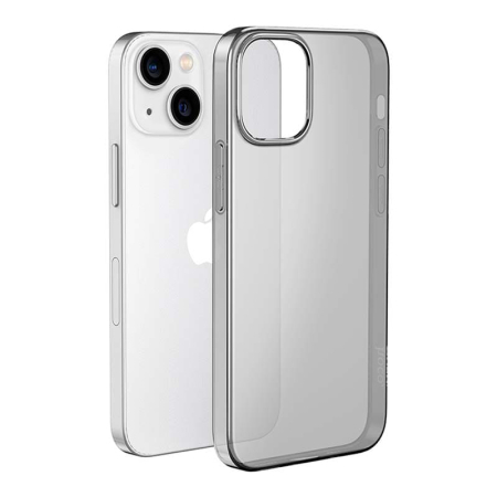 Чехол hoco. Силиконовый ультратонкий для Apple iPhone 14 Прозрачный черный