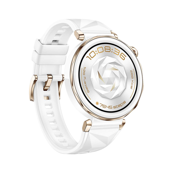 Умные часы HUAWEI Watch GT 5 Pro White, 42 мм, цвет корпуса белый/золотой, цвет ремешка белый