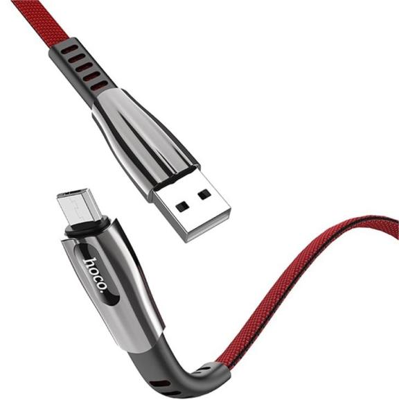 USB кабель hoco. Anti-Bending разъем Micro, 1,2 м (U70) Черный