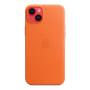 Чехол Leather Case MagSafe для Apple iPhone 14 Plus «Orange» Чехол Leather Case MagSafe для Apple iPhone 14 Plus «Orange»