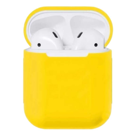 Чехол для Apple AirPods 1/2 Silicone Case Lemon Yellow, лимонный желтый