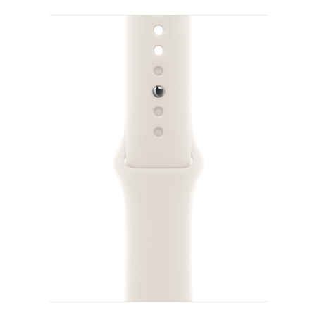 Apple Watch Series 11, 46 мм корпус из алюминия цвета «Space Gray», ремешок Sport Band размера S/M цвета «Starlight»