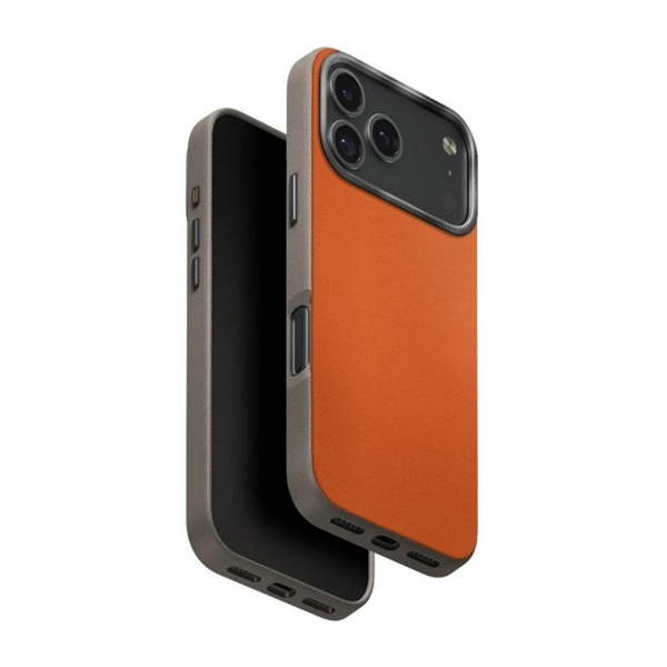 Чехол для iPhone 17 Pro с MagSafe UNIQ DS LYDEN (IP6.3P(2025)-LDSFORGFGRY) Оранжево-серый