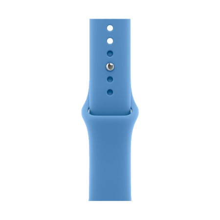 Apple Watch Series 12, 42 мм корпус из алюминия цвета «Space Gray», ремешок Sport Band размера S/M цвета «Wildflower Blue»